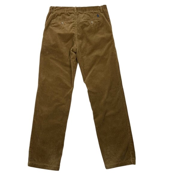 Polo Ralph Lauren Boys Corduroy Pant 14 Brown Flat Front Straight Leg Fall BTS - Picture 12 of 13